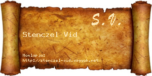 Stenczel Vid névjegykártya